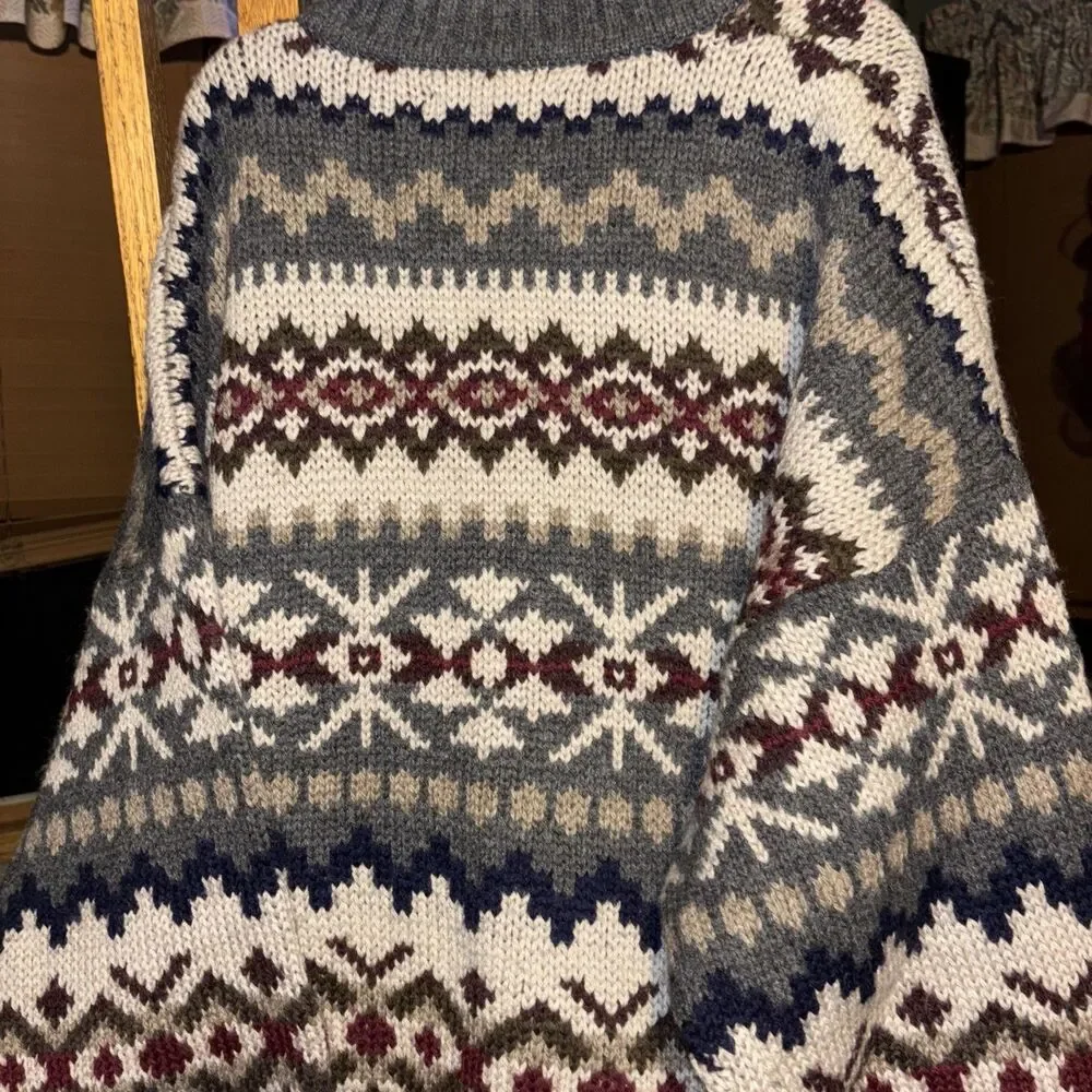 VINTAGE Abercrombie & Fitch The Big Sweater MENS XL Pullover Cotton Knit Y2K - Picture 6 of 6